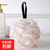 高档沐浴球大号浴花不散可爱少女泡澡球洗澡神器搓背 【浅咖】