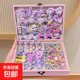 儿童发饰礼盒女童玉桂狗发卡套装宝宝皮筋手链小女孩六一礼物头饰 TS282-03紫色库洛米发饰礼盒