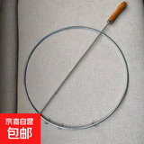 实心滚铁环铁滚环80后怀旧玩具儿童圆环滚铁圈手推铁环小学生成人 38cm细款-圆钢筋(金属木手柄）