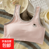 少女文胸发育期内衣初高中学生运动防震背心无痕固定式抹胸女童 （1件装）粉色 均码（75-130斤）
