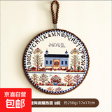 时尚欧式复古陶瓷隔热垫耐高温防烫餐桌垫家用餐具碗垫砂锅垫餐垫 B款-16cm*6cm-1个 无规格