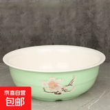 1只陶瓷30厘米和面盆家用陶瓷餐具陶瓷酸菜鱼水煮肉盆陶瓷和面盆 1只绿色荷花30厘米陶瓷和面盆