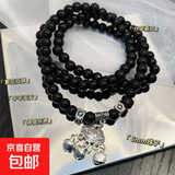 新中式山鬼花串珠双层手串女国风复古新款手链个性百搭手饰 M469【平安锁多层手链】