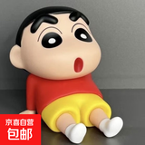 日漫蜡笔小新手办睡袍小新手机支架新之助模型摆件公仔桌面摆件搪胶 经典款小新 12cm*大号