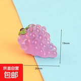 微景观创意仿真发夜光水果之家萌粒 diy装饰品盲袋配件迷你小摆件 微景观水果小摆件【葡萄】