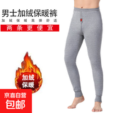 男士保暖裤中老年加绒加厚秋裤男打底裤棉裤男冬季弹力保暖热能裤 浅灰保暖裤【1条装】 3XL 大号建议155-190斤