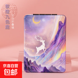 国风敦煌文创镜子藻井飞天随身镜便携化妆镜生日礼物七夕送女友 九色鹿折叠镜（无礼盒）