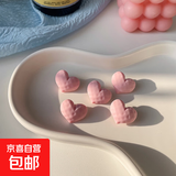 夏季日韩甜美手工发夹发卡粉色系草莓水果编发头饰山茶花边夹发饰 F8073-5#粉色爱心/1只