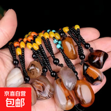博物有道玛瑙原石吊坠缠丝玛瑙毛衣链项链挂件 玛瑙小石头手把件 长2到3厘米小吊坠随机发货