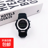 新款科技感ins高颜值简约时尚潮流电子表儿童腕表LED学生手表男女 白色