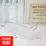 收纳盒化妆品面膜整理盒亚克力透明塑料盒叠加储物宿舍桌面整理架 化妆品收纳盒-大号透明1个装 无规格