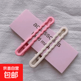 多巴胺彩色夹子少女心波浪夹碎发刘海夹粉色米白大号发夹头饰发饰 粉米白各1个