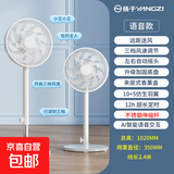 扬子电风扇家用落地扇平面扇轻音制冷小型台式电扇强力学生宿舍卧室办公室立式摇头扇 15叶-可定时-语音遥控款-钢管--延长线