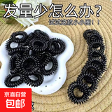 儿童发饰新中式渐变电话线高级无痕发圈头绳女弹力耐用扎头发皮筋 【随机颜色】一条装