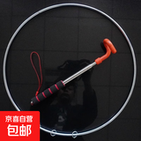 实心滚铁环铁滚环80后怀旧玩具儿童圆环滚铁圈手推铁环小学生成人 实心加粗58cm-圆(伸缩手柄）