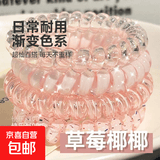 【葡萄椰椰】韩式少女高品质波点电话线百搭日常发绳糖果 4件套手环-粉色草莓耶耶