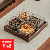 北欧ins风玻璃碗水果沙拉碗家用吃饭小碗辅食碗果盘 方形碗260ml4个