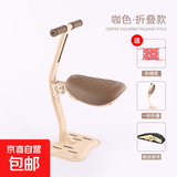 适用雅迪电动车儿童座椅可折叠前置小坐凳爱玛电瓶车宝宝安全坐椅可折叠坐凳加厚通用电动车 前置 捆绑式 3岁-6岁 【扶手折叠款】咖色
