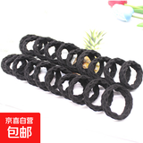 气质高弹力耐用无接缝头绳皮筋女扎头发圈简约扎马尾头饰发绳皮套 FQ04-黑色30根