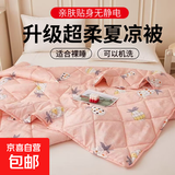 钻石绒面料夏天薄被子夏凉被单人双人儿童加大被空调被可水洗机洗 缤纷水果 200*220cm