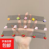 儿童发夹女童刘海碎发整理神器可爱拉拉碎发梳后脑勺插梳发卡头饰 若熙3件套【加长款19cm】