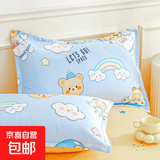 纯棉100%枕套全棉枕头套家用48*74单只装儿童卡通枕套 花色随机 48*74cm