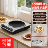半球（PESKOE）电磁炉5000W家用凹面大功率智能全自动多功能爆炒菜煲汤火锅定时一体节能省电新款正品猛火电池灶 电磁炉+汤锅