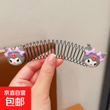 儿童碎发梳神器隐形后脑勺整理碎发盘发器小女孩舞蹈发卡插梳抖音 04【碎发梳】库洛米