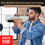 潘姆帕特PAMPET塑料短号乐器成人儿童初学者通用管乐器降B调C调专 白色降B【塑料活塞 净重508g】