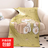 婴童级纯棉多层纱布多功能浴巾沙发巾盖毯午休毯柔软舒适大号浴巾 樱桃猫