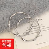 S925银针大圆圈耳环女气质高级感耳针2025新款爆款法式网红耳饰女 大圆圈耳环女气质高级感耳针