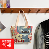 新款卡通可爱手提包女高颜值ins宝妈外出上班日系手拎小包便当包 史迪仔 小包