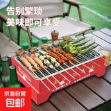 京喜爆款便携式一次性户外烤炉家用烧烤炉无烟小型烤肉露营野餐 中号基础款  中号30颗碳