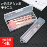 京东物流 ins风便携桌面化妆刷收纳盒防尘外出旅游眼影眉笔带盖 化妆收纳盒  2个装