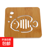 卡通隔热垫居家木质餐桌垫防滑锅垫创意可爱垫子茶杯垫碗垫杯垫 图案随机1个