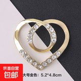 衣角打结扣环丝巾扣百搭神器衬衣下摆t恤体恤女 小号金色