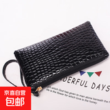男女士钱包钱夹长款手拿包女学生复古多功能竖款卡包时尚零钱包 黑色