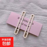 多巴胺彩色夹子少女心波浪夹碎发刘海夹粉色米白大号发夹头饰发饰 米白2个