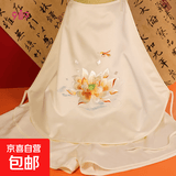 重工刺绣肚兜苏绣肚兜中国风内衣女士睡衣套装古风内搭七夕礼物 白色-莲子 均码