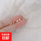 小兔子耳钉女可爱学生耳环有耳洞气质耳饰品 小爱心银色