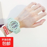 抹茶绿手表女ins风学生网红森系独角兽韩版简约少女心原宿电子表 抹茶绿