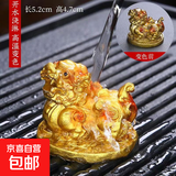招财小貔貅茶宠变色吉祥物茶桌摆件茶玩送礼中式饰品茶艺茶趣家居 金色守护貔貅