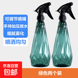 ⭐京东物流⭐喷壶喷雾器浇花喷水壶园艺工具按压式消毒酒精喷雾 500ML【两个装】绿色