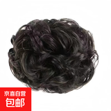 假发发夹头发发包盘发器拉花头饰卷发后脑勺花苞头花马尾蓬松成人 抓夹卷发圈棕黑色