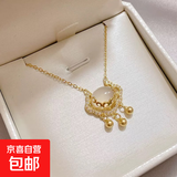 平安锁项链女高级设计感小众轻奢吊坠2025新款爆款情人节礼物 平安锁项链-金色1条（送礼品盒）