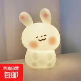 卡通小夜灯房间可爱少女心氛围灯生日礼物送女孩子儿童发光小玩具 腮红兔/小号 配3颗电池