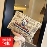 新款KT猫帆布手拿包收纳卡通帆布2024新款大容量百搭出行手拿包 kt猫【材料升级】