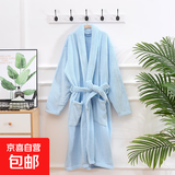 【质感超好】浴袍女家用速干浴巾睡袍可穿可裹吸水浴裙浴衣长袖 蓝色 均码