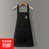 厨房家用防水可防油男女新款网红围裙韩版日系上班家务围腰工作服 黑色仙人掌 【防水防油】