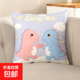 抱枕靠垫 超柔新款短毛绒卡通印花办公室汽车床头腰靠可拆洗抱枕 甜甜恋爱 36cm*36cm 枕套 （无枕芯）